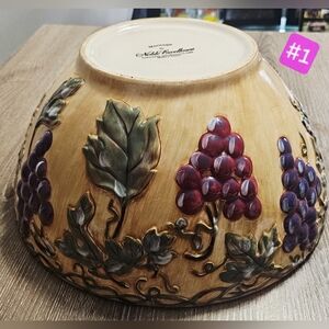 Meritage by Noble excellence "noxmer earthen ware grapes" large serving bowl